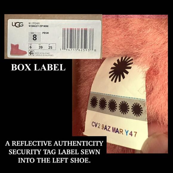 Ugg Women Bailey Hardware Zip Suede Mini Boots Size: 8 New in box - Picture 6 of 7